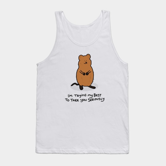 Grumpy Quokka Tank Top by grumpyanimals